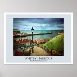 Poster Whitby Harbour de 199 Steps