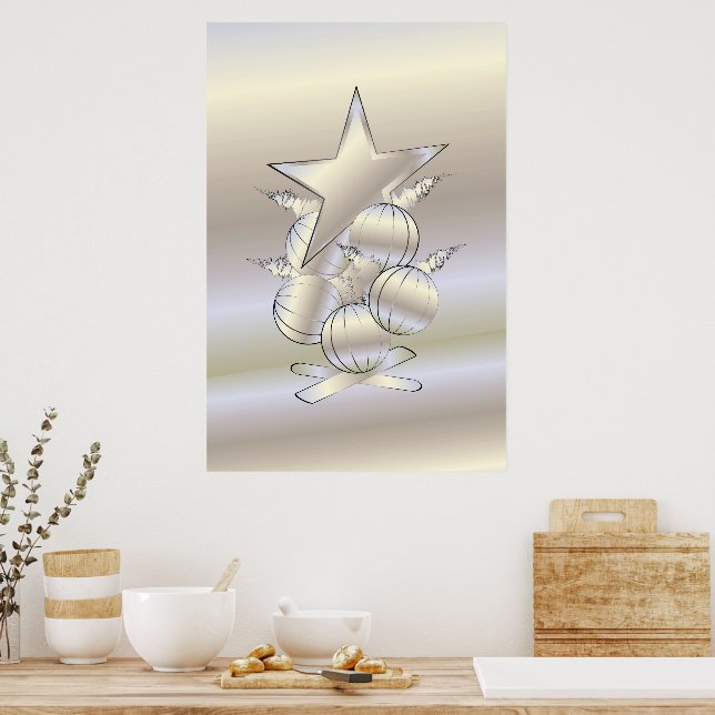 Poster White gold Christmas (Cuisine)