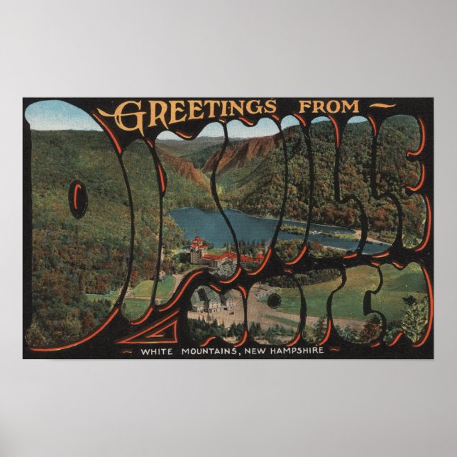 Poster White Mountains, New Hampshire - Dixville (Devant)