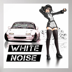 Poster White Noise MX5 Miata