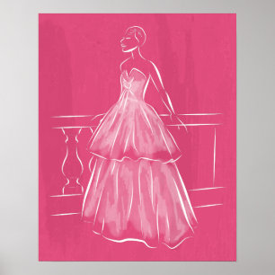 Poster White Out Gown Espace Négatif