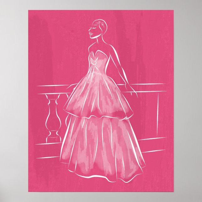 Poster White Out Gown Espace Négatif (Devant)