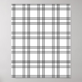 Poster White Plaid Tartan