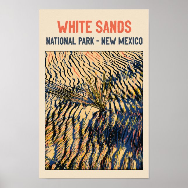 Poster White Sands National Park, Nouveau-Mexique USA (Devant)