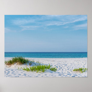 Poster White Sandy Beach Florida Coastline