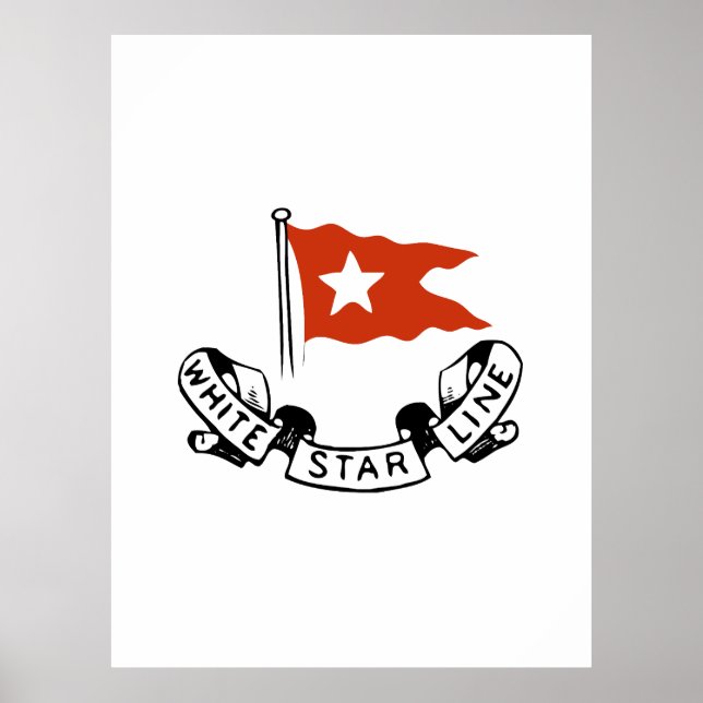 Poster White Star Line Logo (Devant)