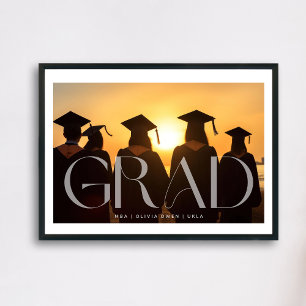 Poster White Transparent Modern Photo Grad School