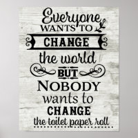 White Wood Look Changer le papier toilette Salle d