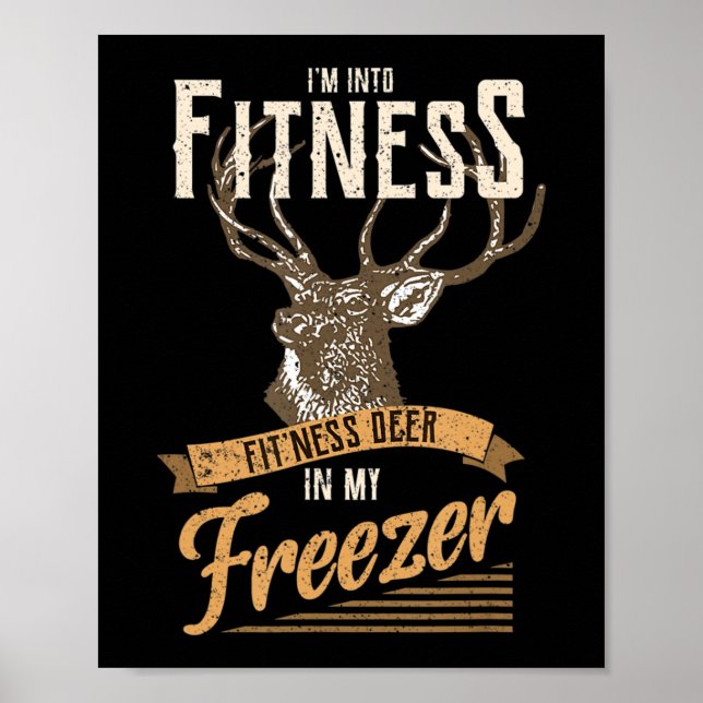 Poster Whitetail Buck Fun Deer Chasse Saison Je suis dans (Devant)