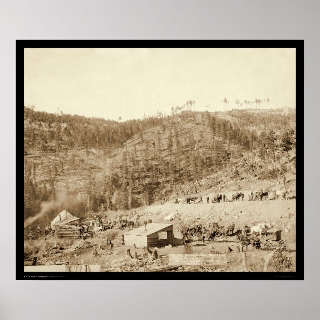Poster Whitewood Canyon & Wade & Jones RR SD 1890 (Devant)