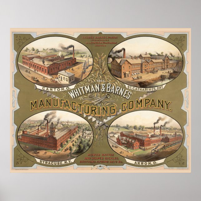 Poster Whitman & Barnes Manufacturing Company. (Devant)