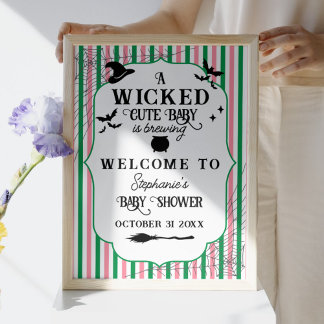 Poster Wicked Cute Baby organise une baby shower Hallowee