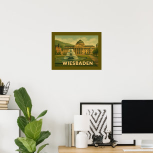 Poster Wiesbaden Allemagne Art de Ville