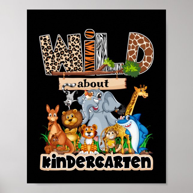Poster Wild About Kindergarten (Devant)
