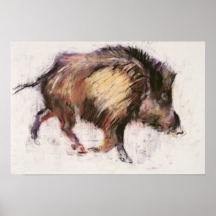 Poster Wild Boar Trotting 1999