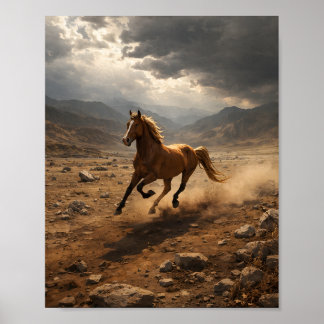 Poster Wild Horse in Motion