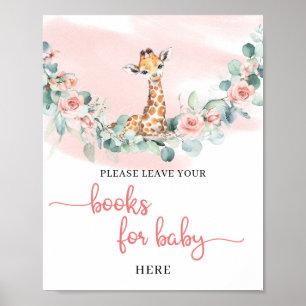 Poster Wild One Baby Giraffe Jungle livres animaux pour b