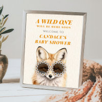 Wild One Daisy Fox Baby shower Bienvenue