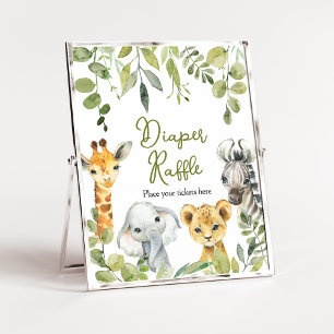 Poster Wild One Jungle Safari Déchets Raffle