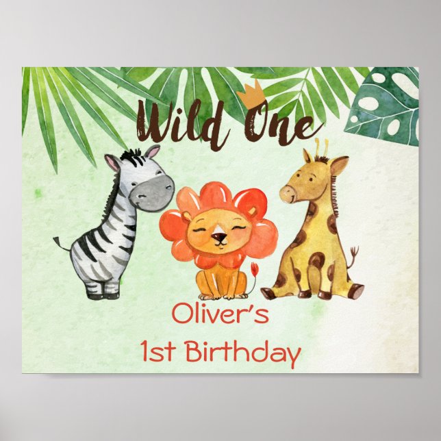 Poster Wild One, Safari premier anniversaire (Devant)