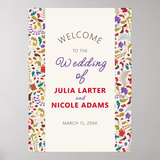 Poster Wild Rose Woods Exotic Flower Garden Mariage (Devant)