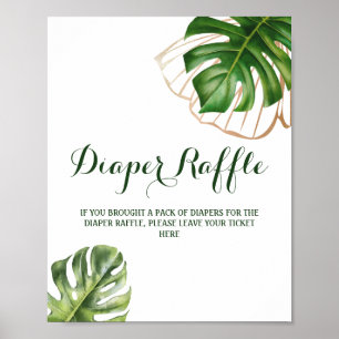 Poster Wild Tropical Palm Genre Neutre Baby shower Jeu