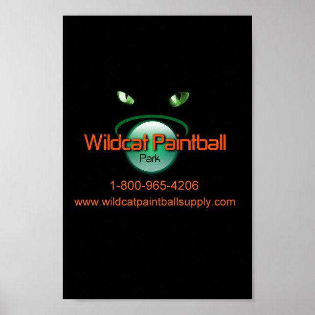 Poster Wildcat Painball (Devant)