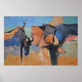 Poster Wildebeest - Art print