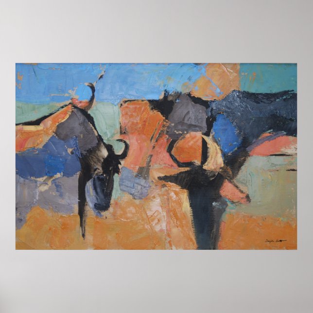Poster Wildebeest - Art print (Devant)