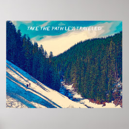 Poster Wilderness Randonnée Mountain Custom Dire