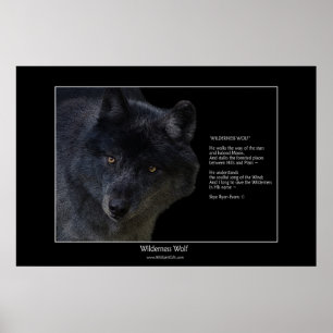 Poster WILDERNESS WOLF avec poème