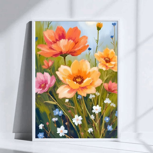 Poster Wildflower Field | Watercolor Flowers Botanical (Créateur téléchargé)