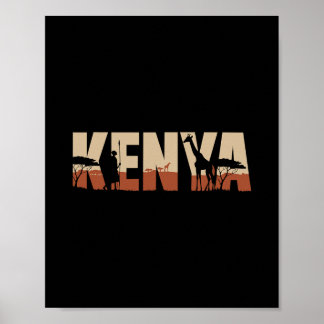 Poster Wildlife African Vacation Travel To Kenya 