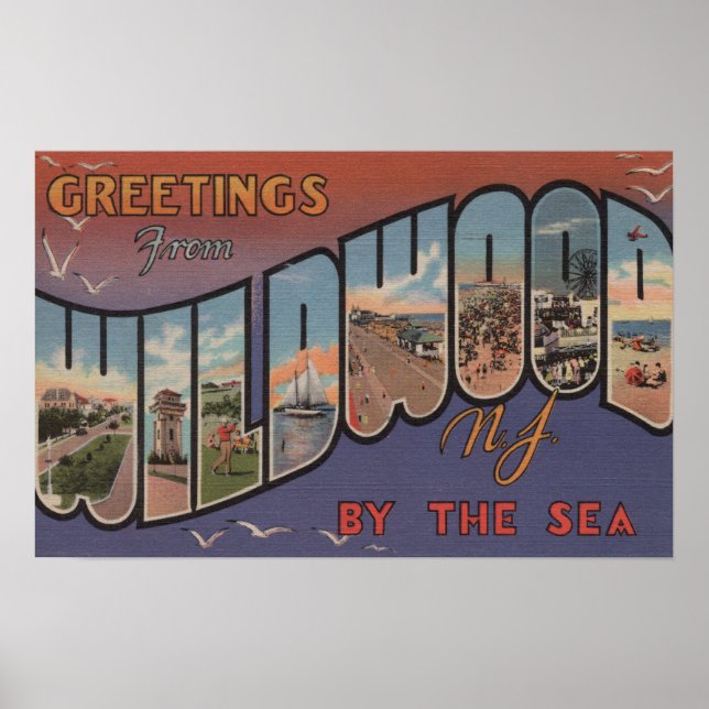Poster Wildwood by the Sea, New Jersey (Devant)