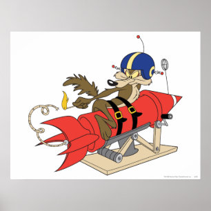 Poster Wile E. Coyote lance Red Rocket