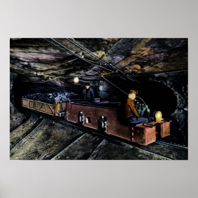 Poster Wilkes Barre Pennsylvania Hauling Charbon de la mi (Devant)