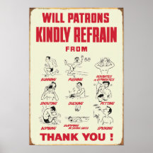 Will Patrons Kindly Refrayer - Décor Mur Art