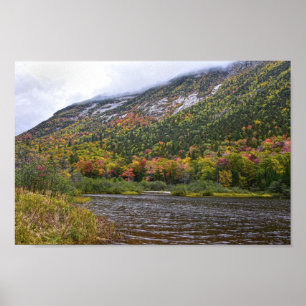 Poster Willey Pond à l'automne. New Hmapshire