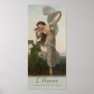 Poster William-Adolphe Bouguereau Dawn L'aurore Cardstock