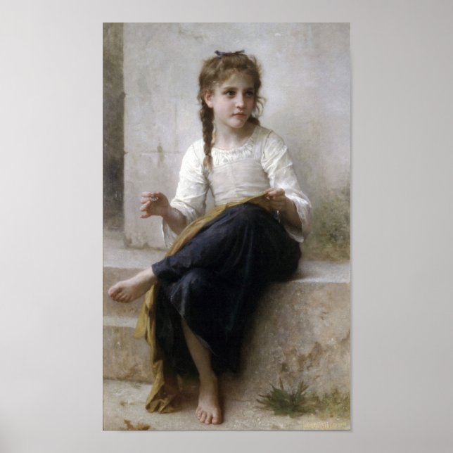 Poster William-Adolphe Bouguereau-Sewing (Devant)