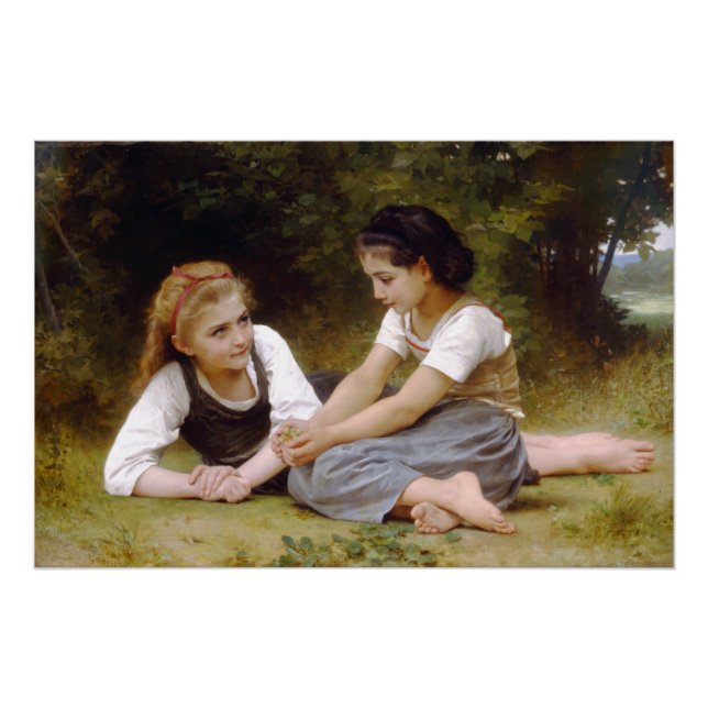 Poster William-Adolphe Bouguereau The Nut Gatherer (Devant)