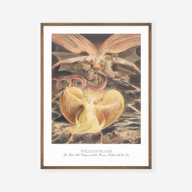 Poster William Blake Grande Dragon Rouge Femme Soleil Clo (Créateur téléchargé)