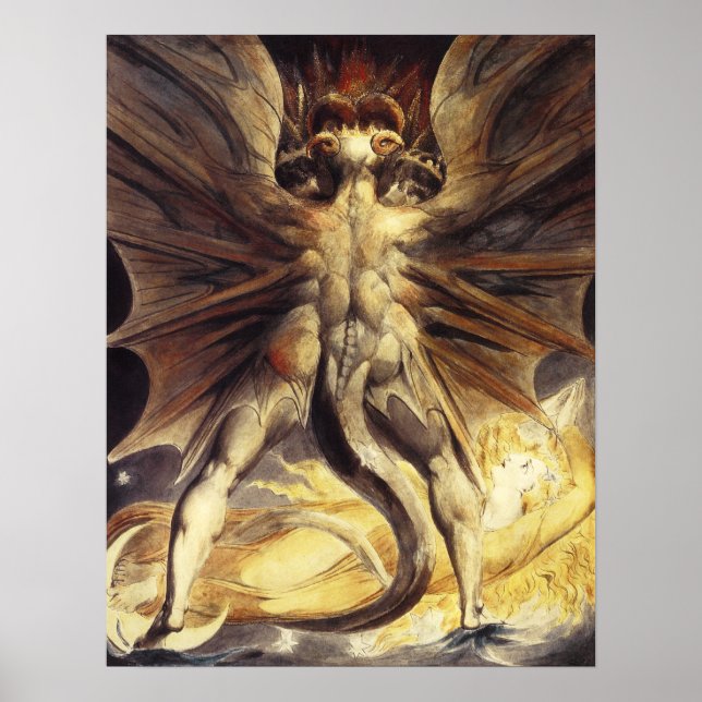 Poster William Blake Red Dragon (Devant)