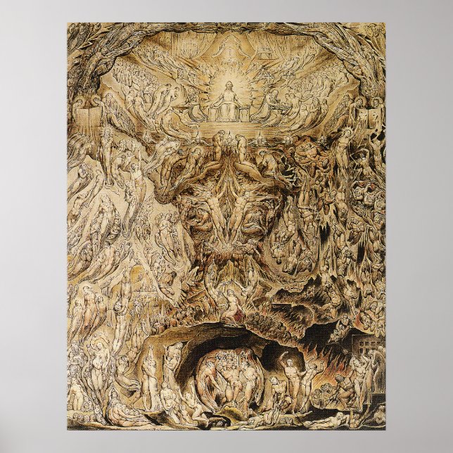 Poster William Blake : Vision du jugement Dernier (Devant)