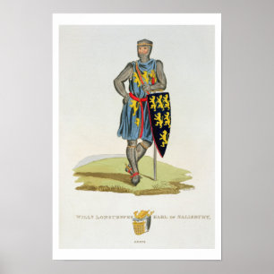 Poster William de Longuespee, 3rd Earl of Salisbury (d.12