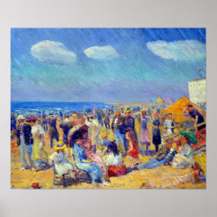Poster William Glackens Crowd au bord de mer