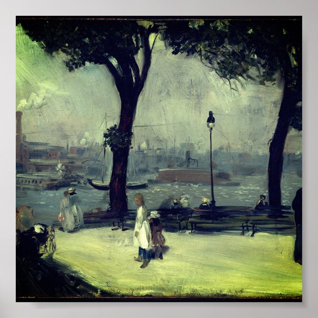Poster William Glackens - East River Park (vers 1902) (Devant)