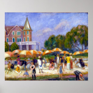 Poster William Glackens Parasols de plage à Blue Point