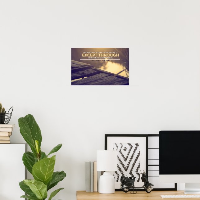 Poster William Gladstone Citation Inspirationnelle "Erreu (Bureau à domicile)