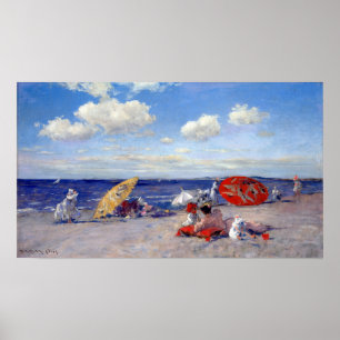 Poster William Merritt Chase En bord de mer